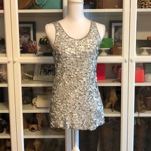 Michael Kors Gray Sequin Top